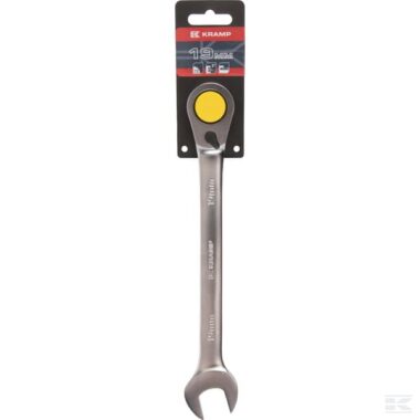 Combination ratchet spanner 19mm, Kramp