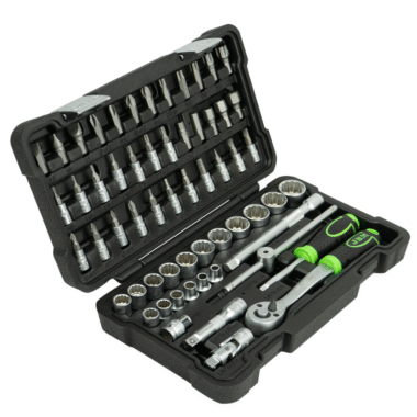 3/8" TOOL KIT WITH 12-EDGE SOCKETS 59-PIECE